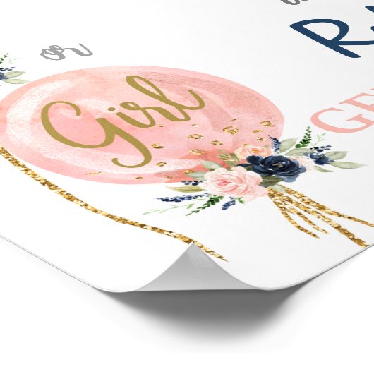 Geslacht onthullen welkomstteken poster (Hoek)