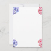 Geslacht onthullen witte pompoen en bloemen kaart (Achterkant)