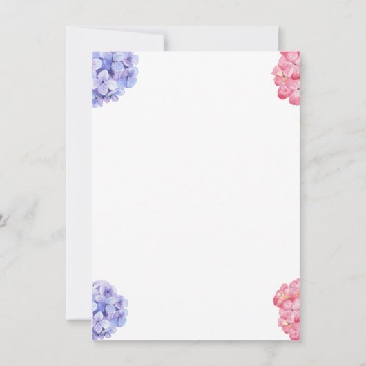 Geslacht onthullen witte pompoen en bloemen kaart (Achterkant)