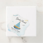 Geslacht onthullen zeilboot bedankjes labels (In situ)