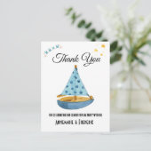 Geslacht onthullen zeilboot briefkaart (Staand voorkant)