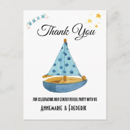 Geslacht onthullen zeilboot briefkaart