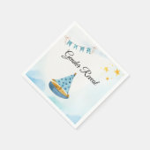 Geslacht onthullen zeilboot papier servet (Hoek)