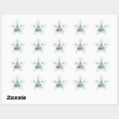 Geslacht onthullen zeilboot ster sticker (Vel)