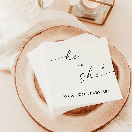 Geslacht onthullen zijn of haar servetten