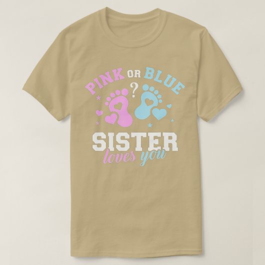 Geslacht onthullen zus t-shirt (Design voorkant)