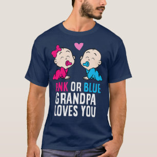 Geslacht onthullen Zwangerschap Roze of Blauwe Opa T-shirt