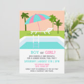 Geslacht onthullen Zwembad Party Tropisch zwembad Kaart (Staand voorkant)