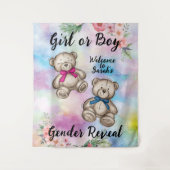 Geslacht onthulling achtergrond tapestry wandkleed (Voorkant)