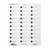 Geslacht onthulling adreslabel Navy Plaid Teddy Be Etiket (Full Sheet)