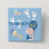 Geslacht onthulling Badge Vierkante Button 5,1 Cm (Voorkant)