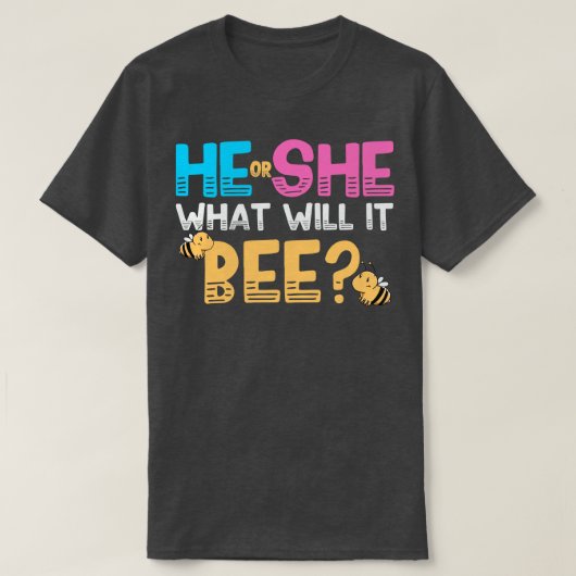 Geslacht Onthulling Bee T-shirt (Design voorkant)