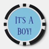 Geslacht onthulling feest activiteit poker chips (Voorkant)