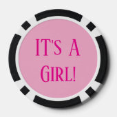 Geslacht onthulling feest activiteit poker chips (Achterkant)