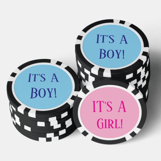 Geslacht onthulling feest activiteit poker chips (Opstapeling)
