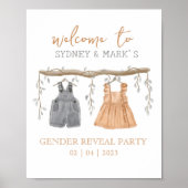 Geslacht onthulling Feest, Hij of Zij, Welkom, Bab Poster (Voorkant)