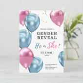geslacht onthulling feest, jongen of meisje kaart (Staand voorkant)