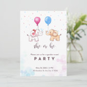 geslacht onthulling feest, jongen of meisje, olifa kaart (Staand voorkant)