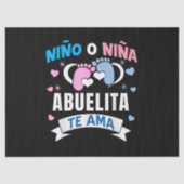Geslacht onthulling in het Spaans Tissuepapier (Voorkant)