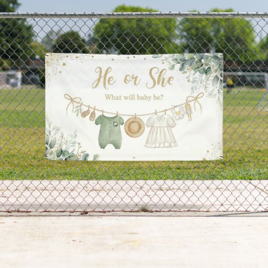 Geslacht onthulling Jongen of Meisje Voeten Boho S Spandoek (Insitu)