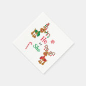 Geslacht onthulling Kerst rendier Feestdag groen R Servet (Hoek)