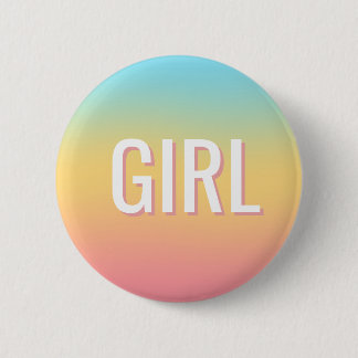 Geslacht onthulling Ombre Meisje  Ronde Button 5,7 Cm