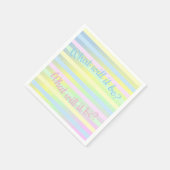 Geslacht onthulling pastel gestreepte leuke feests servet (Hoek)