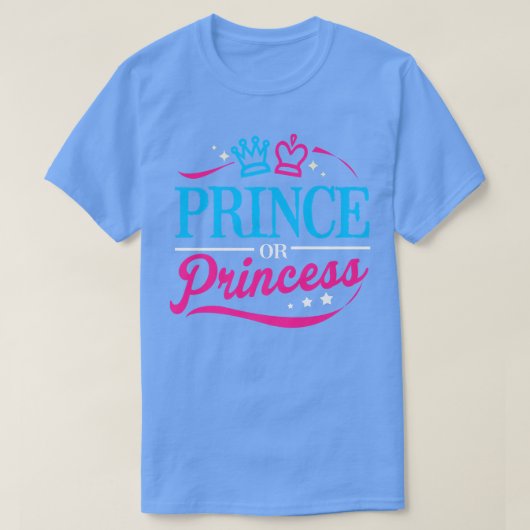 Geslacht onthulling Prince of Princess T-shirt (Design voorkant)