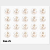 Geslacht onthulling van teddybeer ronde sticker (Vel)