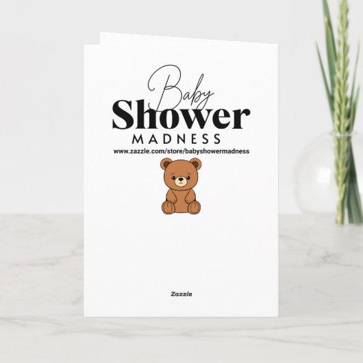 Geslacht onthult blonde baby meisje binnen kaart (Achterkant)