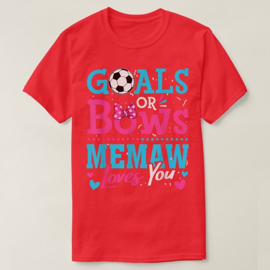 Geslacht onthult doelstellingen of bogen Memaw hou T-shirt (Design voorkant)