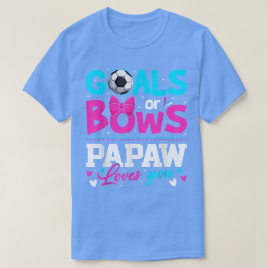 Geslacht onthult doelstellingen of bows Papaw houd T-shirt (Design voorkant)