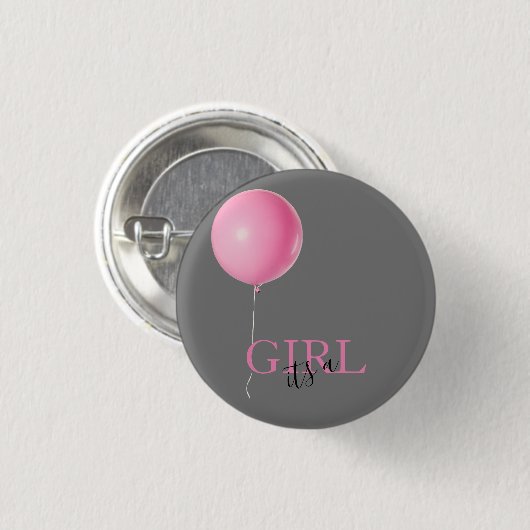 Geslacht onthult een meisje Button (Voorkant /achterkant)