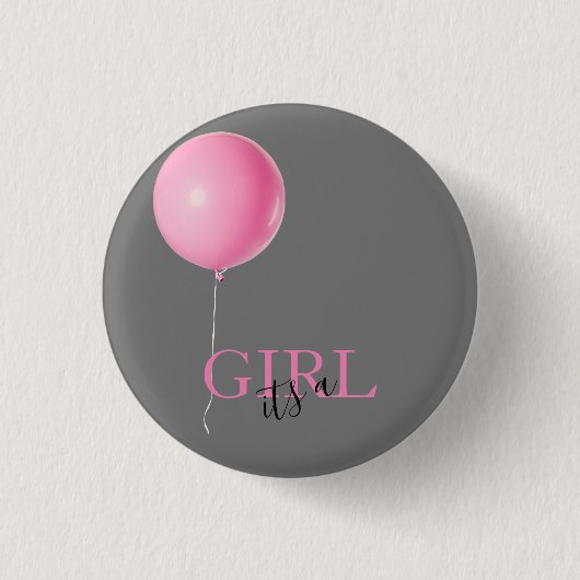 Geslacht onthult een meisje Button (Voorkant)