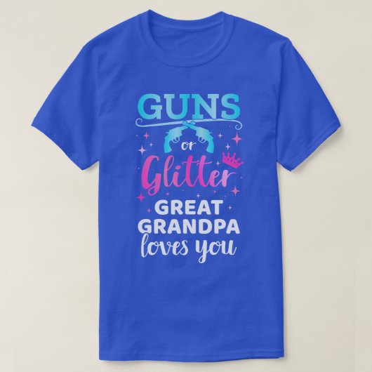 Geslacht onthult of glitter groot opa baby deel t-shirt (Design voorkant)