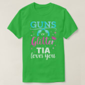 Geslacht onthult of glitter tia matching baby part t-shirt (Design voorkant)