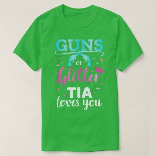 Geslacht onthult of glitter tia matching baby part t-shirt (Design voorkant)