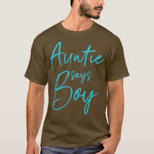 Geslacht onthult tante zegt dat jongen die familie t-shirt