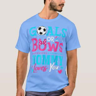 Geslacht onthult voetzoekers of bogen mama houdt v t-shirt