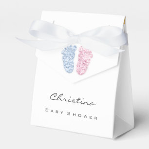 Geslacht Ontspan Feet Drives Glitter Roze Blauw Bedankdoosjes