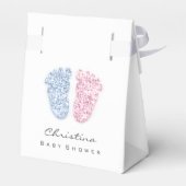 Geslacht Ontspan Feet Drives Glitter Roze Blauw Bedankdoosjes (Achterkant)