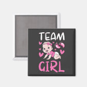 Geslacht Ontspan Team Girl Party set Square Magneet (Voorkant / Achterkant)