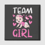 Geslacht Ontspan Team Girl Party set Square Magneet<br><div class="desc">Gendereducatie Teams Party heeft schamele seksespecifieke Baby showers onthuld die overeenkomen met familieontwerp Baby. Schimmelvormig design Gift Square Magnet Classic Collectie.</div>