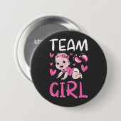Geslacht Ontwerpen van teammeisjes Ronde Ronde Button 7,6 Cm (Voorkant /achterkant)