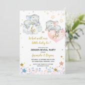 Geslacht Openbaar Baby shower Uitnodiging (Staand voorkant)