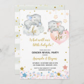 Geslacht Openbaar Baby shower Uitnodiging (Voorkant / Achterkant)