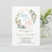 Geslacht Openbaar bloeden Uitnodiging (Staand voorkant)