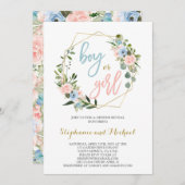 Geslacht Openbaar bloeden Uitnodiging (Voorkant / Achterkant)