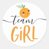 Geslacht Openbaar Sticker Little Cutie Oranje (Voorkant)