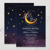 Geslacht Openbaar Uitnodiging Twinkle Little Moon (Voorkant / Achterkant)